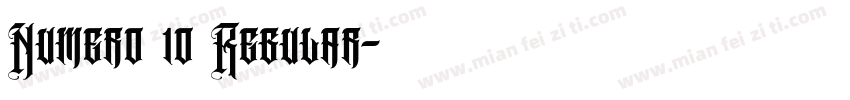 Numero 10 Regular字体转换